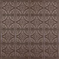 faux tin ceiling tile in bronze