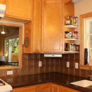 #204 Brass 204 brass faux tin backsplash