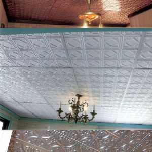 faux tin drop ceiling-grid