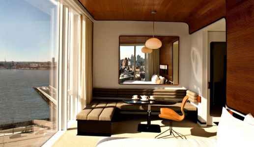 Our Maple Veneer - Wall to Ceiling- Standard Hotel Highline maple veneer tambour