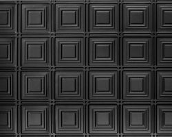 Matte Black 204 2'x4' faux tin ceiling tile Faux tin DIY ceiling tile in black