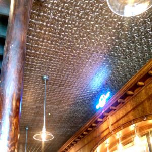 209 Bronze - Easily glue up, better acoustic value than traditional tin! Faux tin ceiling tile 209 brass