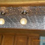 Painted #209 White in kitchen alcove Painted #209 decorative kitchen ceiling tiles