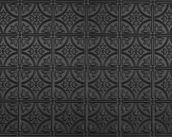 Matte Black 209 2'x4' faux tin ceiling tile Faux tin DIY ceiling Tile