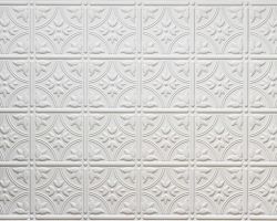 White #209 2'x4' faux tin ceiling tile White DIY glue up faux tin ceiling tiles