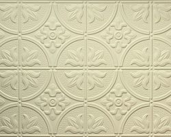 309 - Créme 2x4 creme faux tin decorative ceiling tile