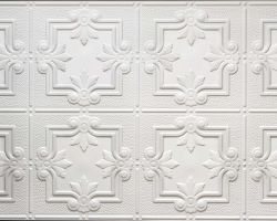 White #321 2'x4' faux tin ceiling tile