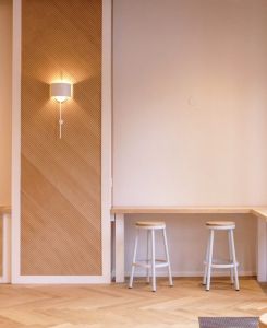 This is at Pourt in NYC - 331 Maple Veneer maple veneer tambour