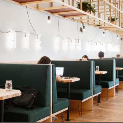Our 631 Maple Veneer tambour - California WeWork California WeWork - Flexible Maple veneer tambour panels