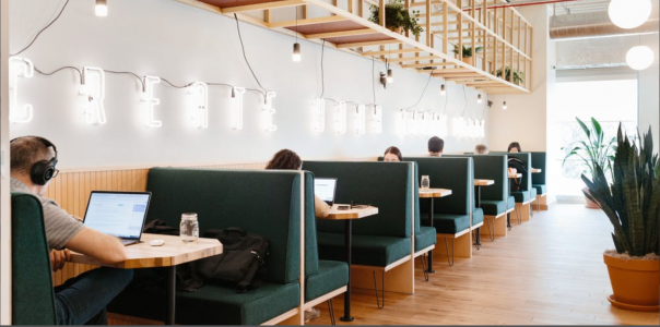 Our 631 Maple Veneer tambour - California WeWork California WeWork - Flexible Maple veneer tambour panels