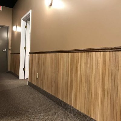 674 white oak natural finish wainscot solid wood tambour wall wainscot paneling