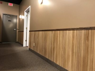 674 white oak natural finish wainscot solid wood tambour wall wainscot paneling