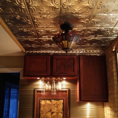 gorgeous bar with tambour and faux tin ceiling tiles metal tin ceiling tiles