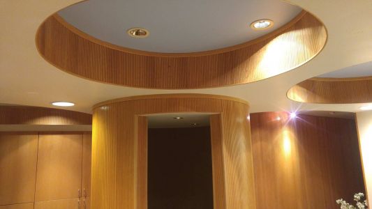 solid wood tambour wall panels